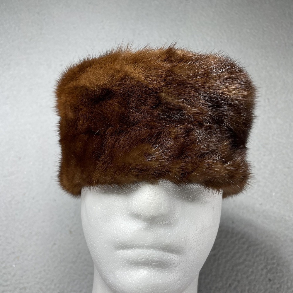 Vintage‎ Armstrong's Hat Cossack Fur Womens Small Brown Lined Winter Formal